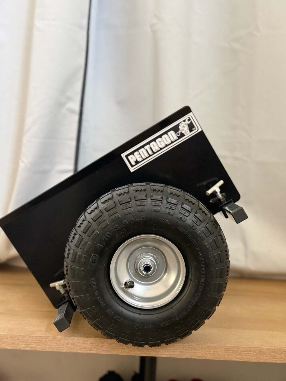 Heavy-Duty Drywall Cart with 10-Inch Wheels - 600Lbs Capacity Black Dolly